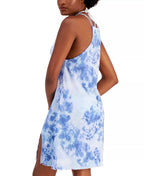 Miken Juniors Knotted Tie-Dye-Print Cover-Up Dress  Color Grape Mist/Nile Blue Size M