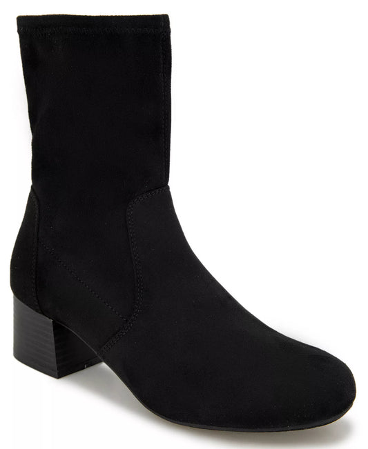 Kenneth Cole Reaction Women's Road Stretch Block Heel Booties  Black Size 5
