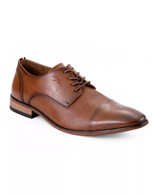 Tommy Hilfiger Men's Sheldon Lace Up Dress Oxfords  Cognac Size 11.5 (Returned)