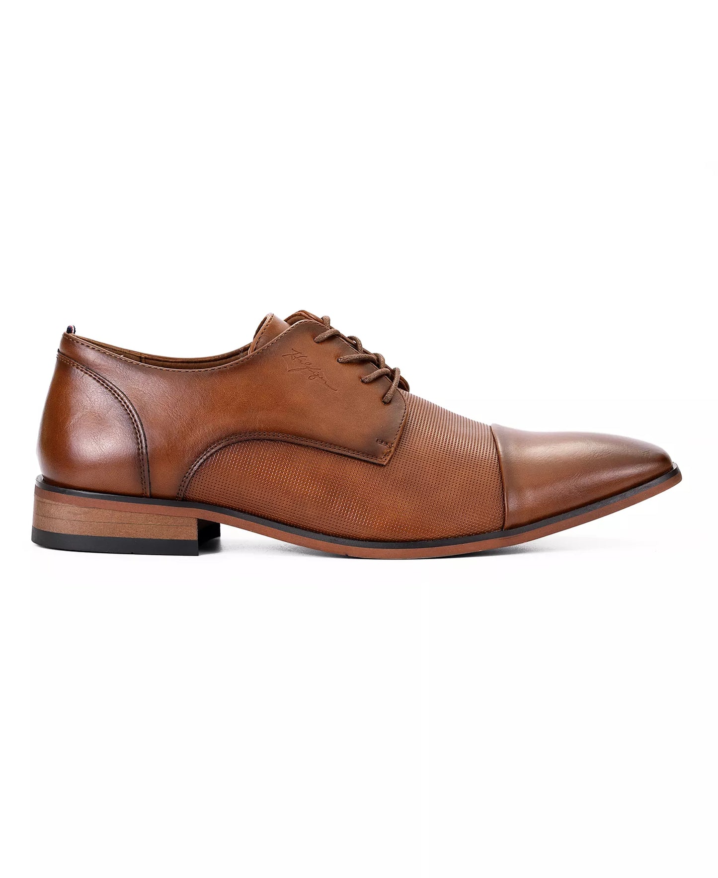 Tommy Hilfiger Men's Sheldon Lace Up Dress Oxfords  Cognac Size 11.5 (Returned)