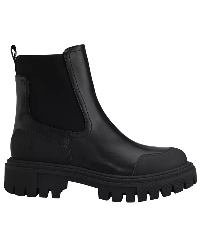 Calvin Klein Women's Remola Casual Chelsea Lug Sole Booties  Black Size 5.5