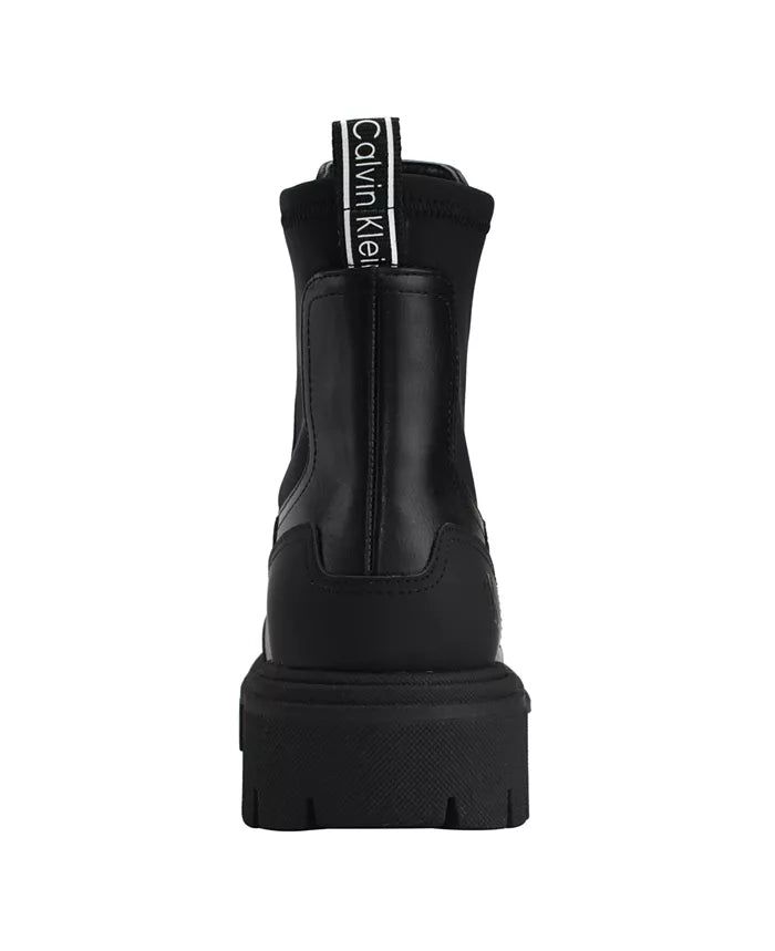 Calvin Klein Women's Remola Casual Chelsea Lug Sole Booties  Black Size 5.5