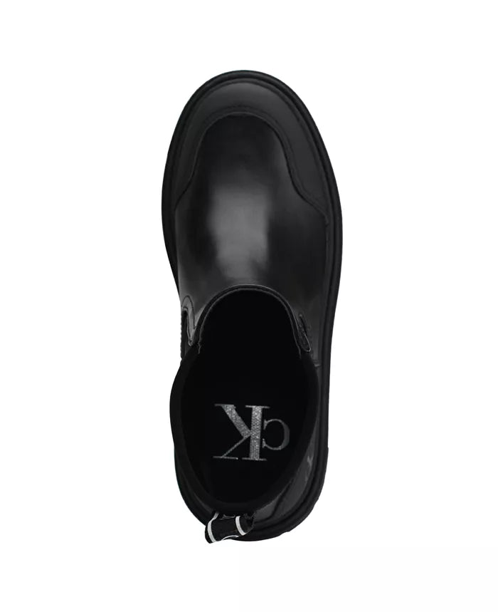 Calvin Klein Women's Remola Casual Chelsea Lug Sole Booties  Black Size 5.5