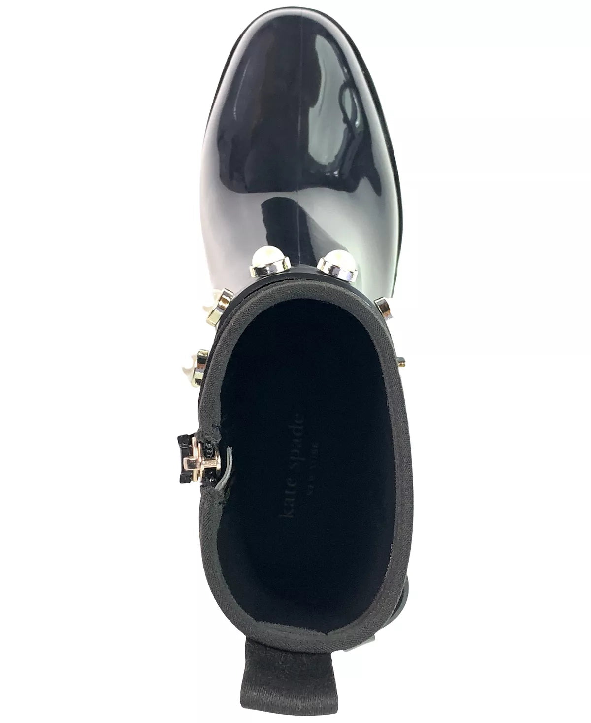 kate spade new york Women's Puddle Pearly Stud Rain Boots  Color Black Size 10M