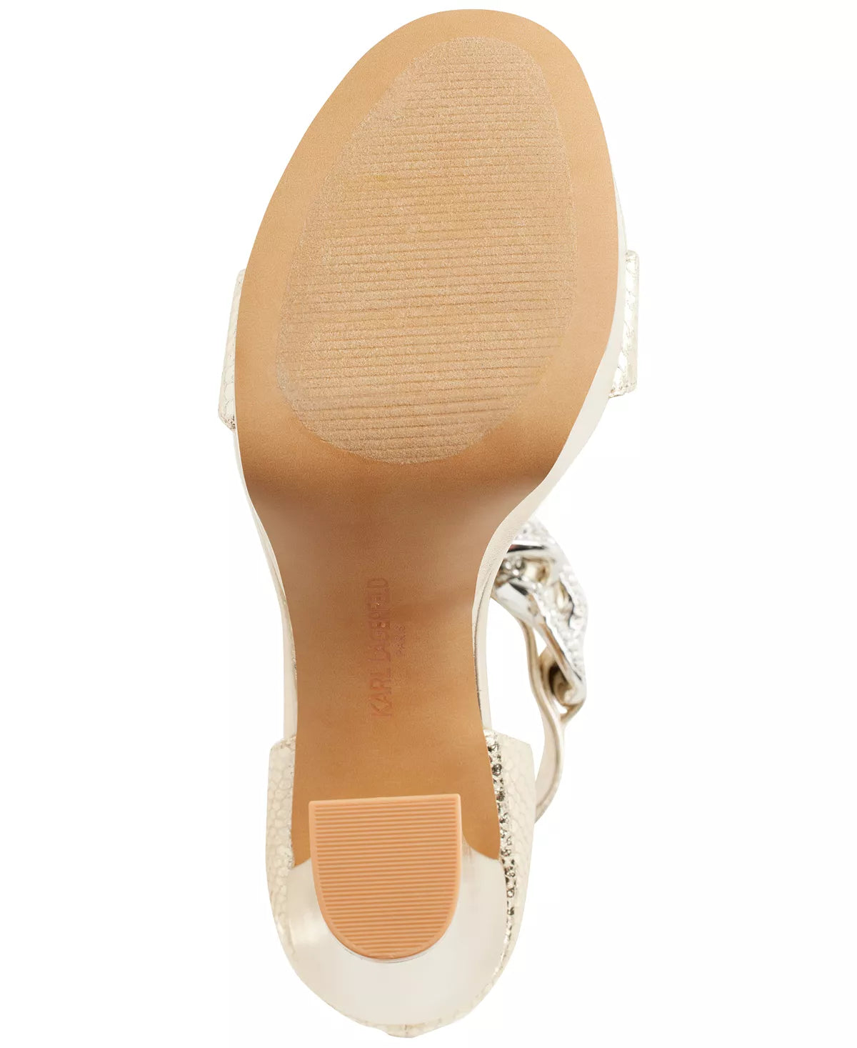 Karl Lagerfeld Paris Women's Anisha Ankle-Strap Platform Sandal  Color Gold Size 7M