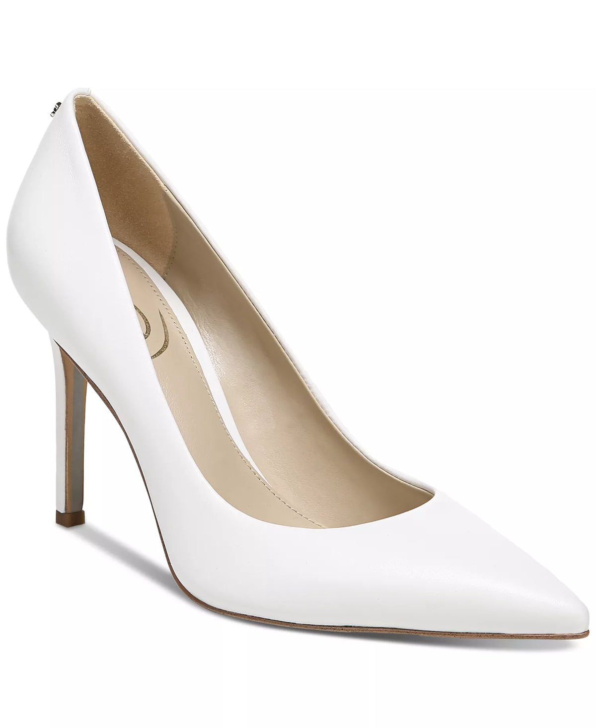 Sam Edelman Women's Hazel Stiletto Pumps  Bright White Leather Size 6