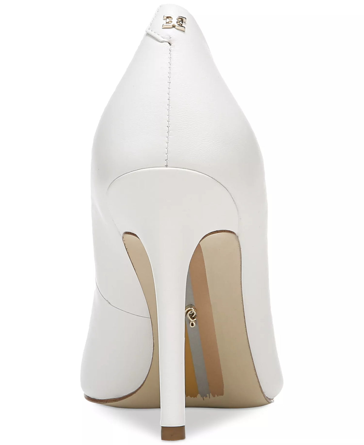 Sam Edelman Women's Hazel Stiletto Pumps  Bright White Leather Size 6