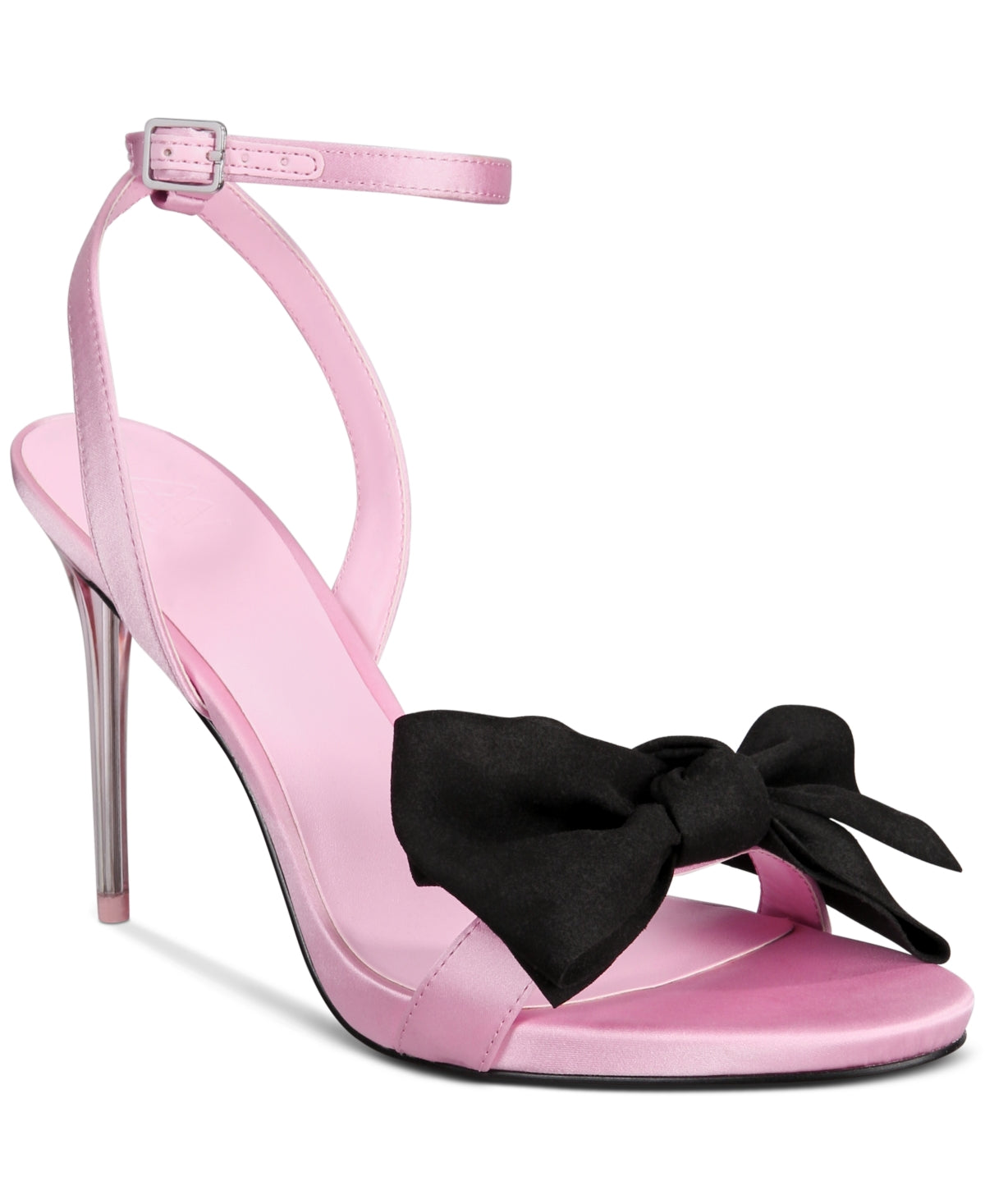 AAJ By Aminah Women's Yahira Lucite Heel Bow Dress Sandals  Color Blush Pink Size 11M