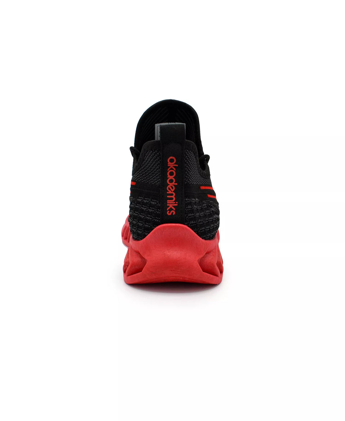 Akademiks Men's Fit 2.0 Knit Jogger Sneakers  Black/Red Size 9