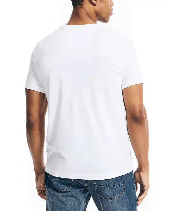 Nautica Men's Classic-Fit Solid Crew Neck Pocket T-Shirt  Bright White Size L