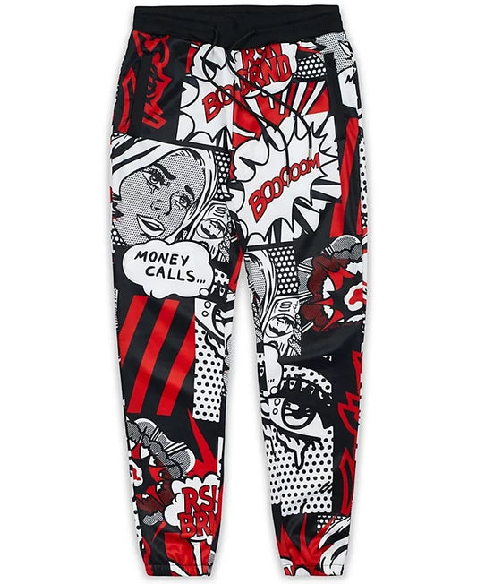 Reason Men's Big & Tall Money Call Drawstring Joggers  Black 3XL