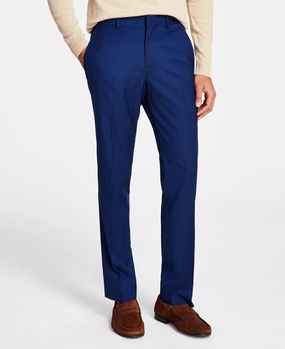 KENNETH COLE REACTION Men's Techni-Cole Suit Separate Slim-Fit Pants  Color Blue W38xL30