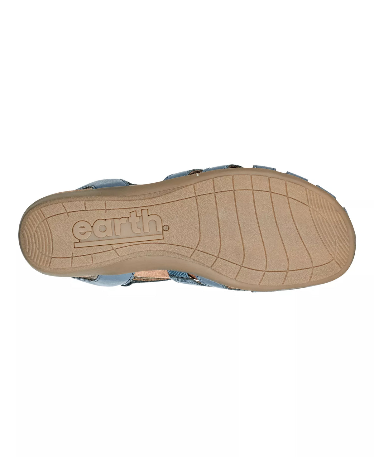 Earth Women's Berri Woven Flat Slingback Sandals   Moroccan Blue Leather Size 8W