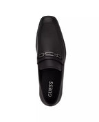 GUESS Men's Hendo Square-Toe Dress Loafers  Smooth Black Size 12