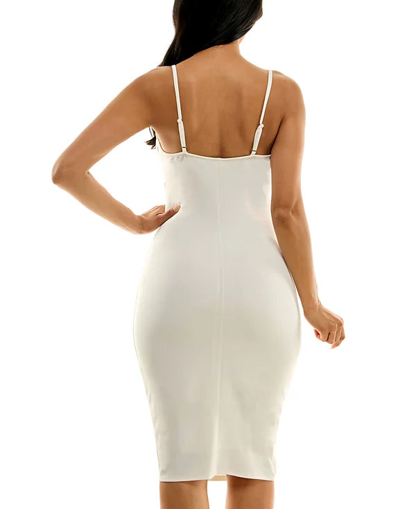 Emerald Sundae Juniors Sleeveless Bodycon Midi Dress  Color Ivory Size M