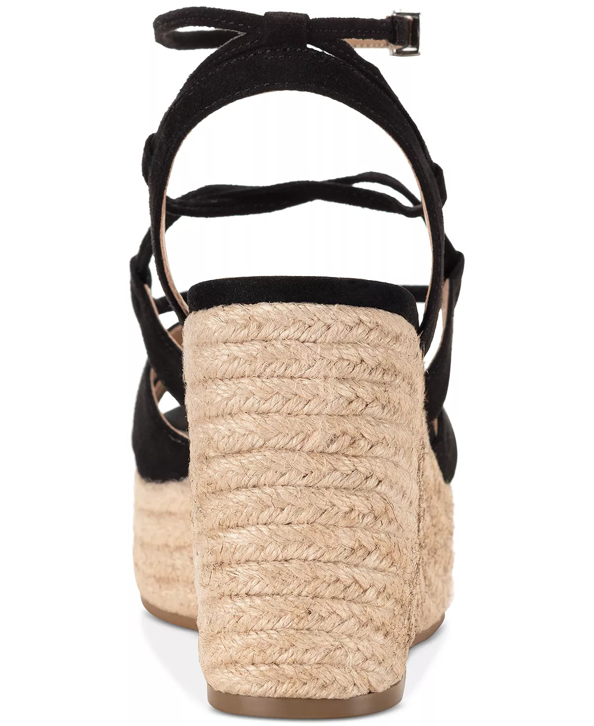 Sun+Stone Women's Tinsleyy Strappy Espadrille Platform Wedge Sandals Color Black Micro Size 7M