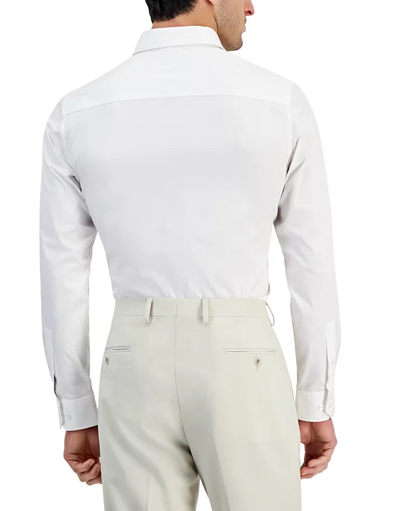alfani white dress shirt Alfani Men's Slim Fit 2 Way Stretch Stain Resistant Dress Shirt White Size 12X32X33 - Bed Bath & Beyond
