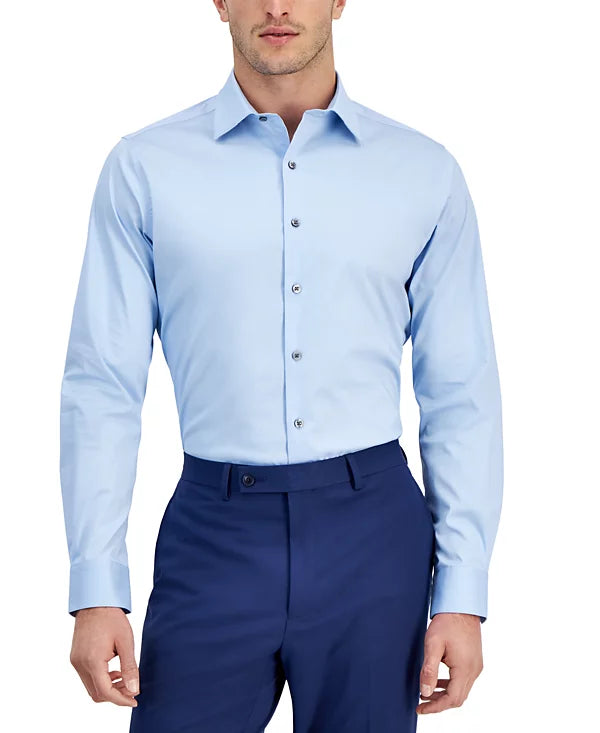 Alfani Men's Slim-Fit Solid Dress Shirt  Horizon Blue Size XL 17/17.5 34/35