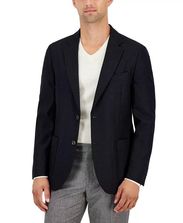 Nautica Modern-Fit Stretch Structure Weave Sport Coat  Color Black Size 46R