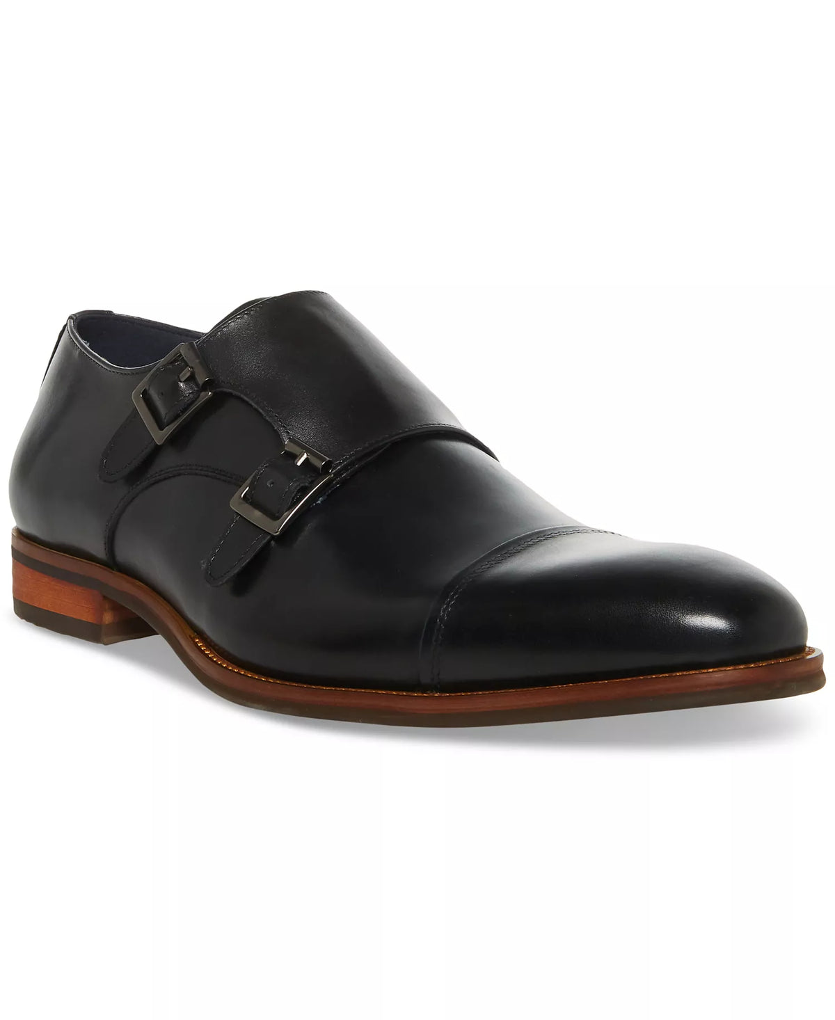 Steve Madden Men's Tilly Double Monk Strap Dress Shoes  Black Size 9