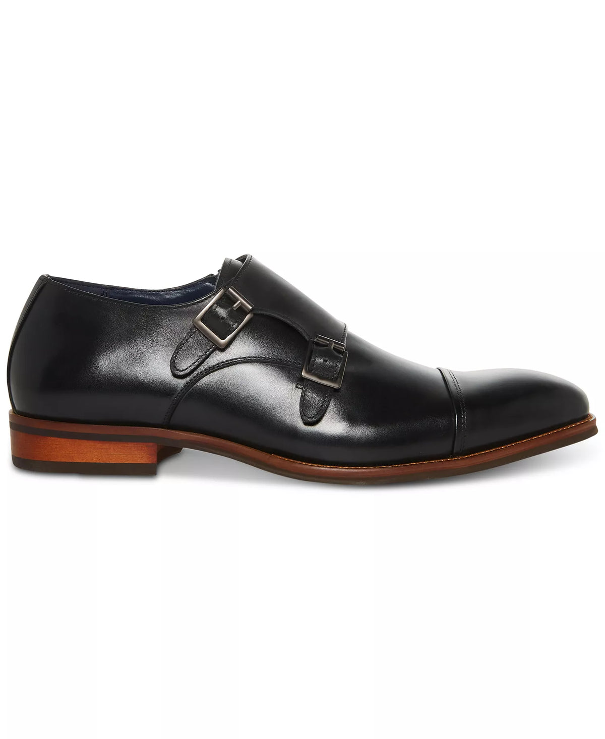 Steve Madden Men's Tilly Double Monk Strap Dress Shoes  Black Size 9