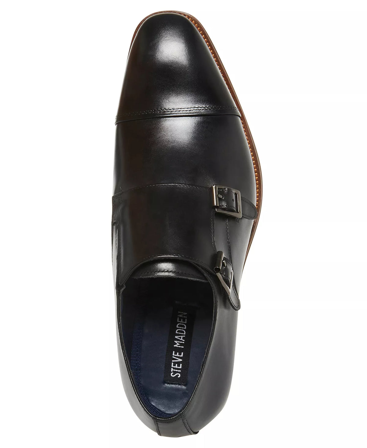 Steve Madden Men's Tilly Double Monk Strap Dress Shoes  Black Size 9