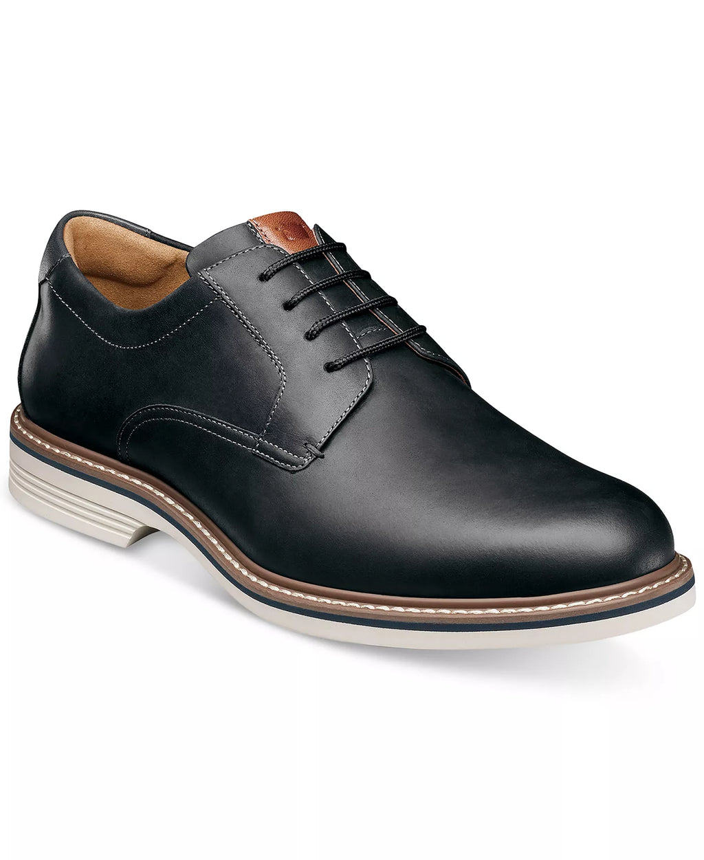 xFlorsheim Men's Norfolk Leather Plain Toe Oxfords  Black Size 9