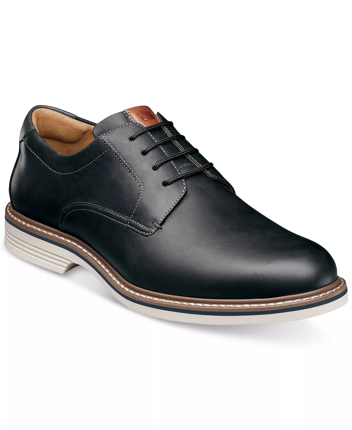 xFlorsheim Men's Norfolk Leather Plain Toe Oxfords  Black Size 9
