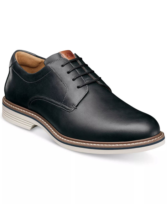 xFlorsheim Men's Norfolk Leather Plain Toe Oxfords  Black Size 9