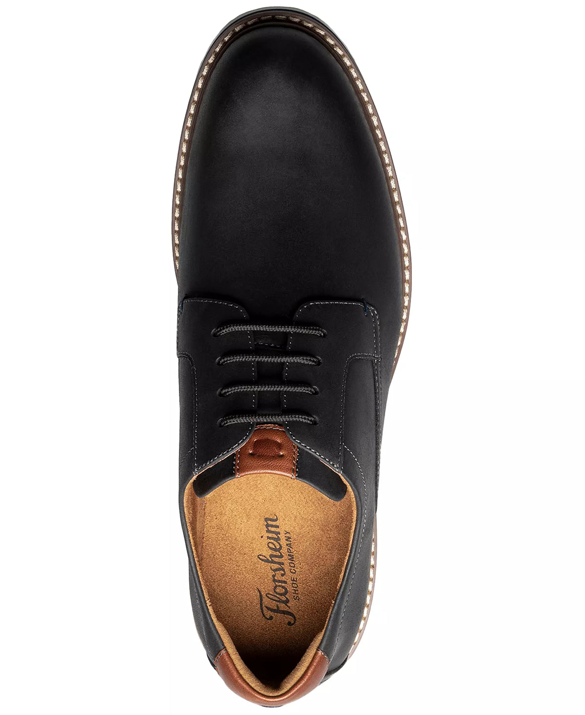 xFlorsheim Men's Norfolk Leather Plain Toe Oxfords  Black Size 9