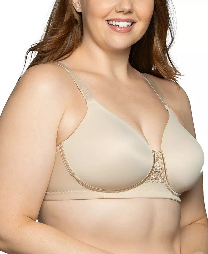 Vanity Fair Full Figure Beauty Back Smoother Underwire Bra  Damask Neutral Nude Size 38D