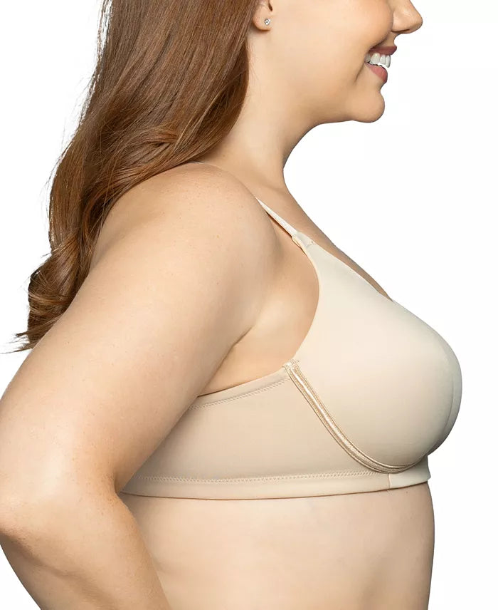 Vanity Fair Full Figure Beauty Back Smoother Underwire Bra  Damask Neutral Nude Size 38D