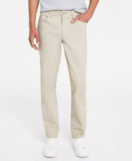 Calvin Klein Men's Move 365 Slim-Fit Performance Stretch Pants  Color Vintage Khaki W34xL30