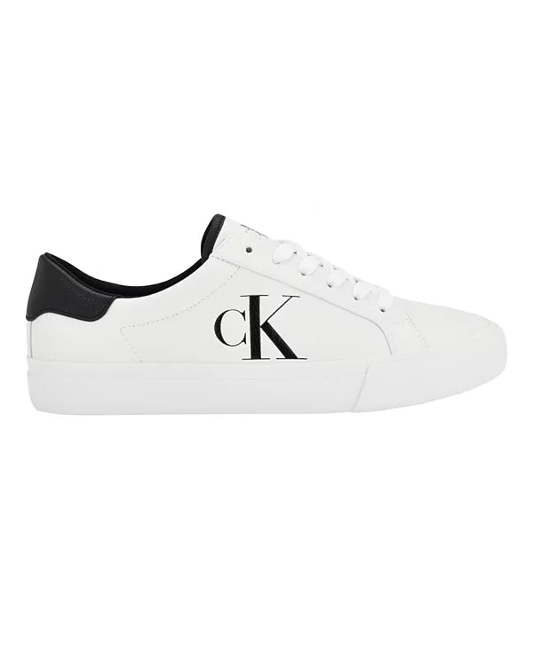 Calvin Klein Men's Rex Lace-Up Slip-On Sneakers  White/Navy Size 11