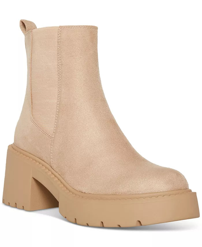 Madden Girl Trust Lug-Sole Chelsea Booties  Color Dark Taupe Size 9.5M