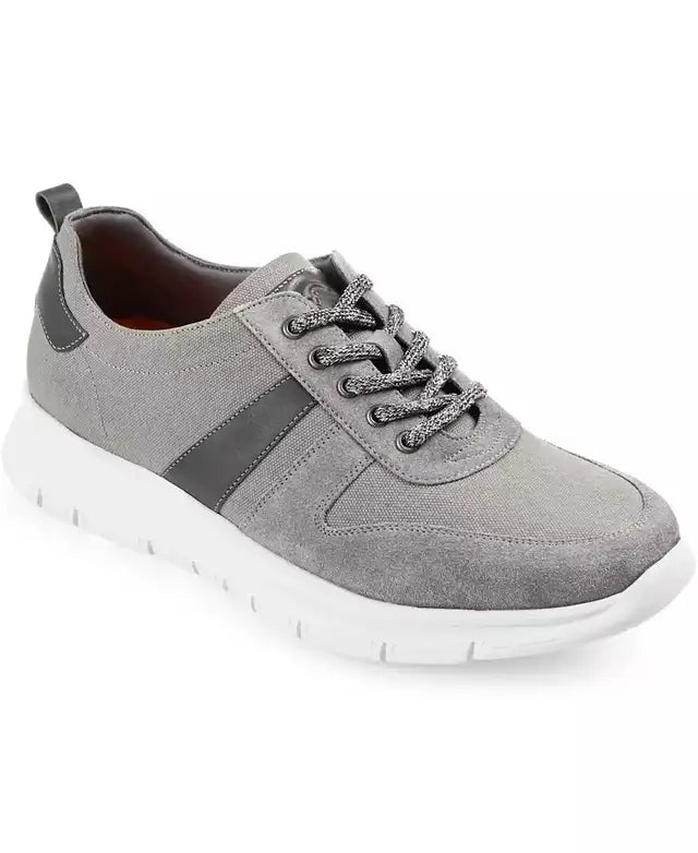 Thomas & Vine Men's Adler Mixed Media Sneakers  Gray Size 8