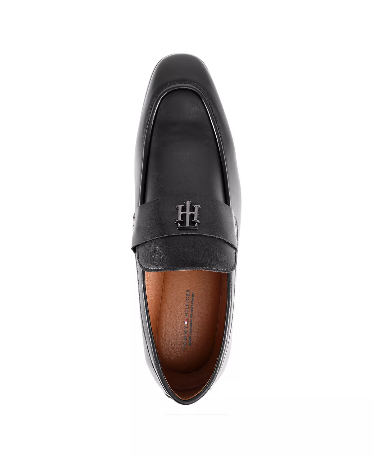 Tommy Hilfiger Men's Sawlin Logo Embellished Dress Loafers  Black Size 13