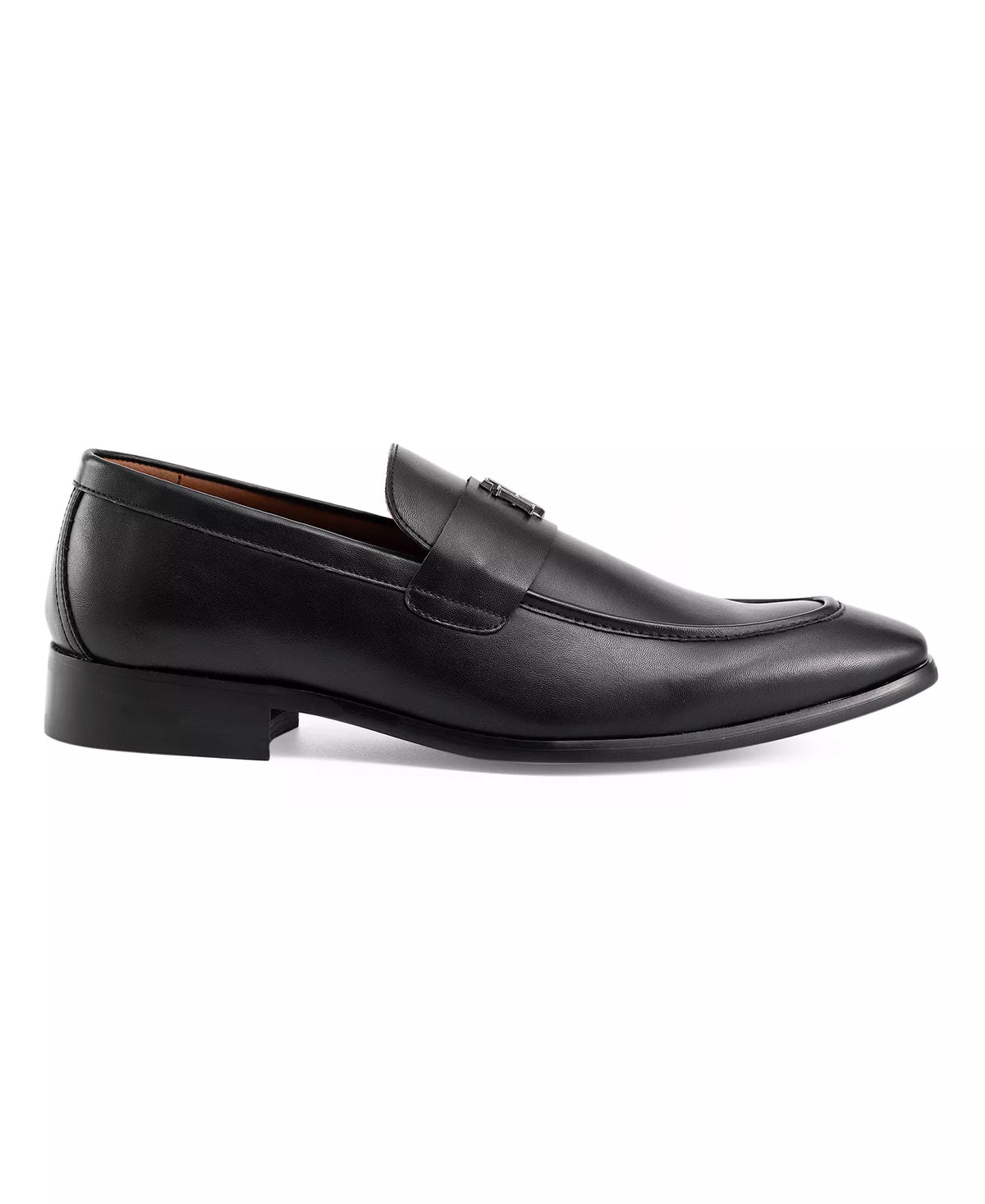 Tommy Hilfiger Men's Sawlin Logo Embellished Dress Loafers  Black Size 13