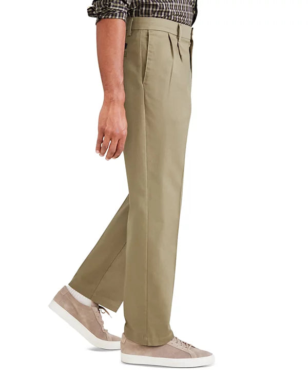 Dockers Men's Signature Classic Fit Pleated Pants  New British Khaki W38xL29