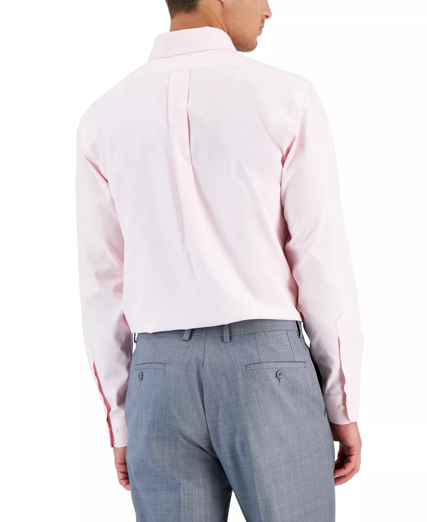 Brooks Brothers Men’s Regular-Fit Spread Collar Pinpoint Dress Shirt  Pink 16.5 32/33