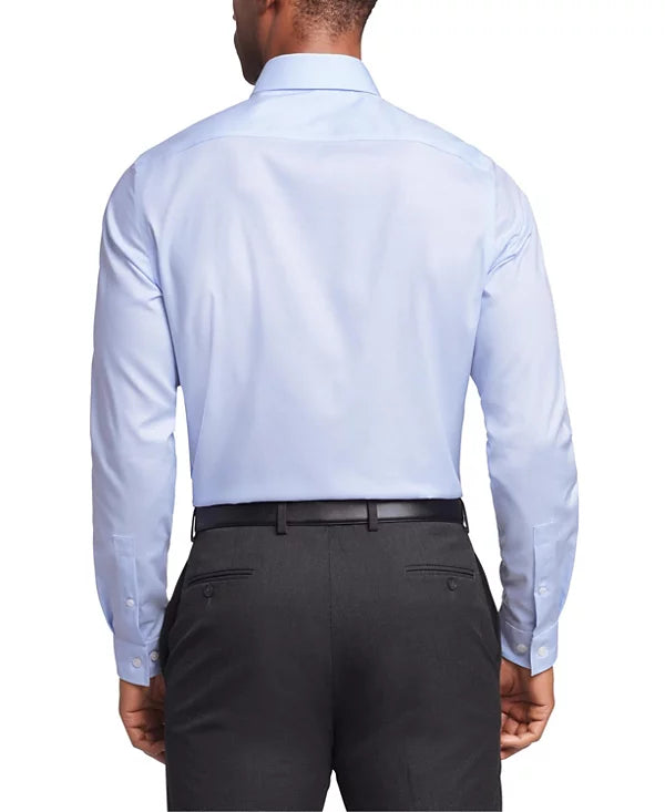 Michael Kors Men's Regular Fit Airsoft Stretch Dress Shirt  Light Blue 15.5 32/33