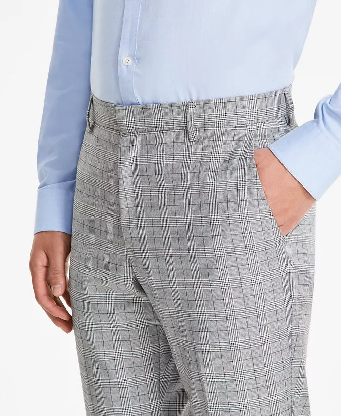 Tommy Hilfiger Modern-Fit THFlex Stretch Patterned Pants  Color Black/White W34xL32