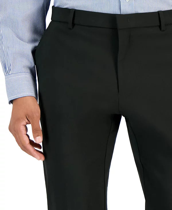 Tommy Hilfiger Modern-Fit Flex Stretch Solid Performance Pants  Color Black W36xL30