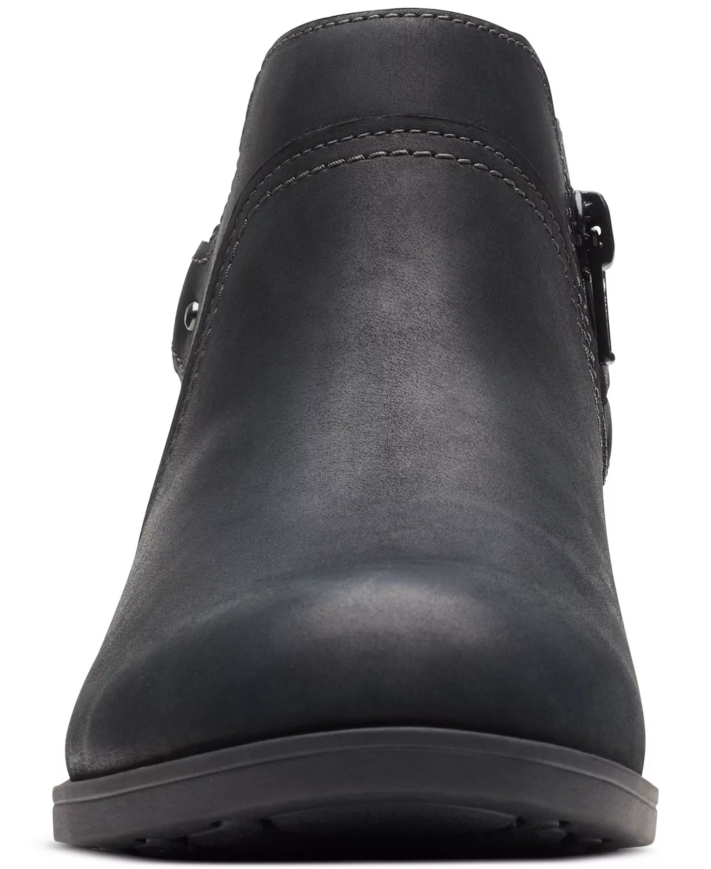 Clarks Women's Charlten Grace Buckled Ankle Booties  Black Size 9W