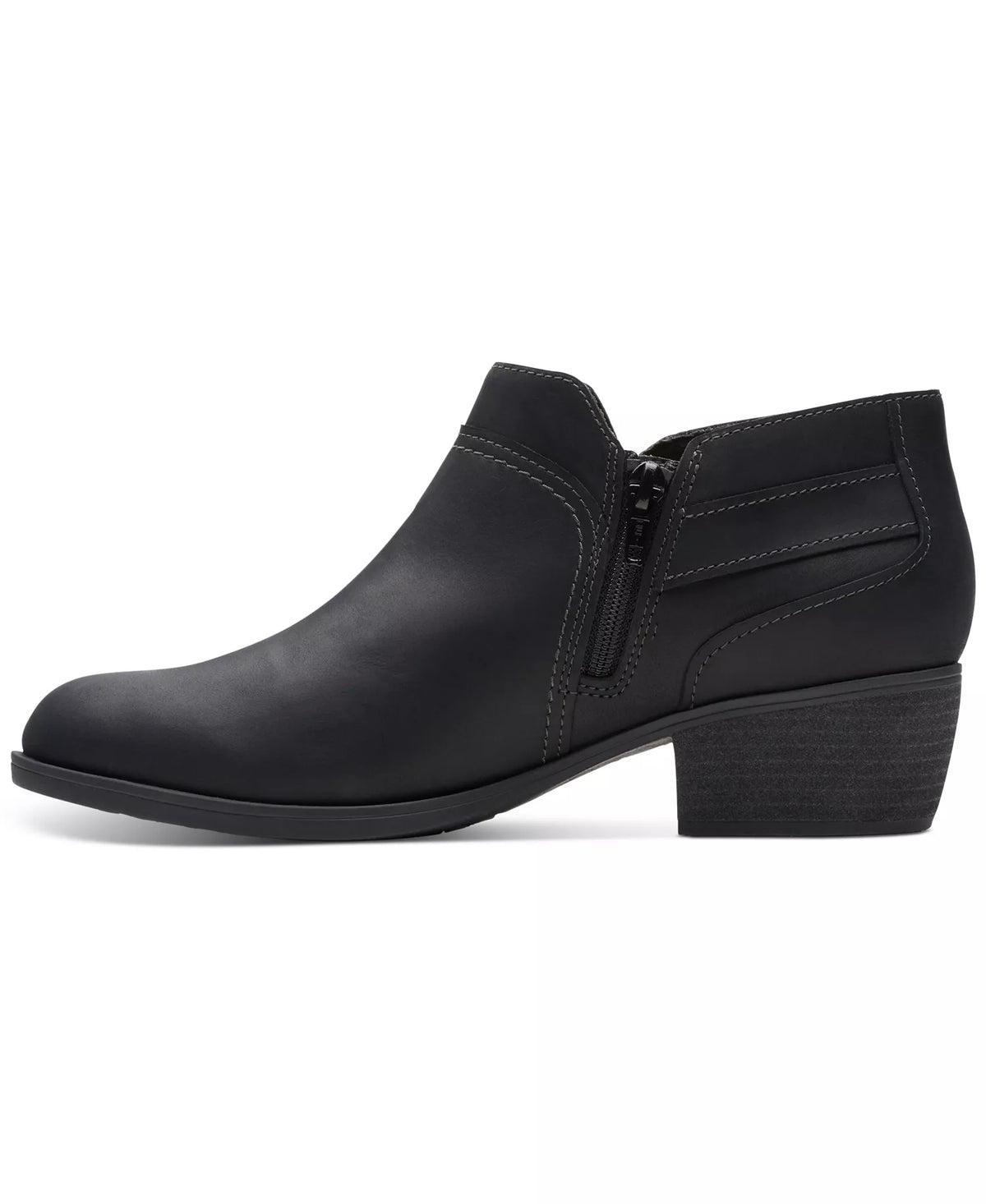 Clarks Women's Charlten Grace Buckled Ankle Booties  Black Size 6