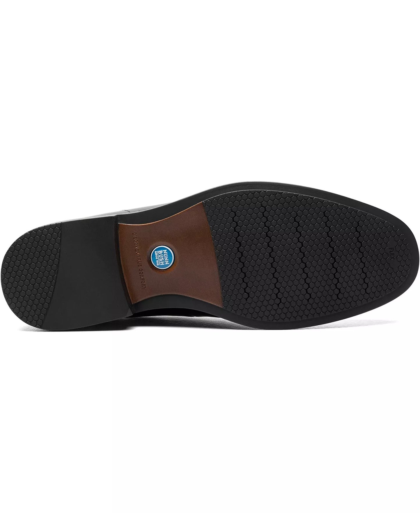 Nunn Bush Men's Centro Formal Flex Plain Toe Slip On Dress Shoes  Black Patent Size 13