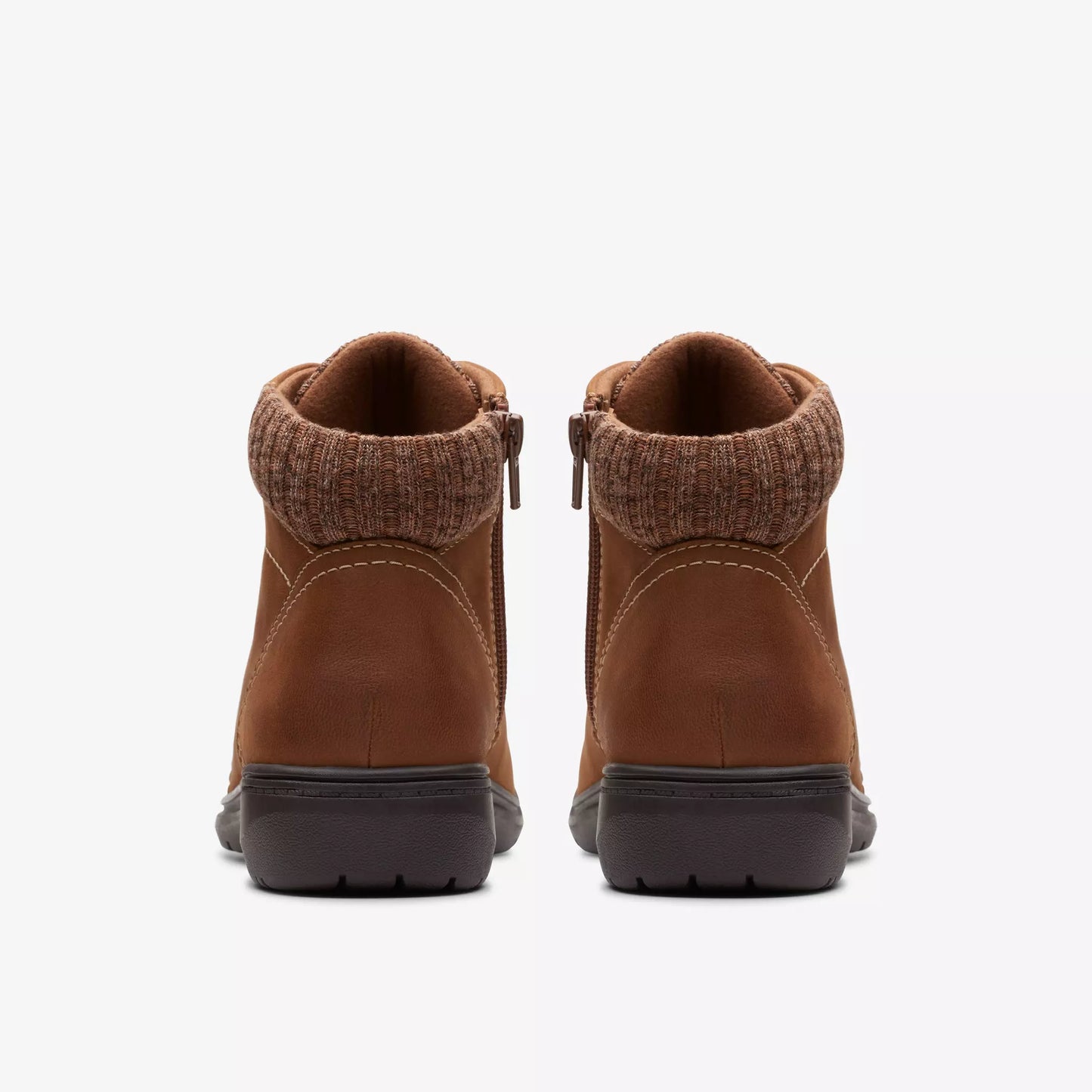 Clarks Women's Carleigh Jade Boots   Dark Tan Nubuck Size 9.5W