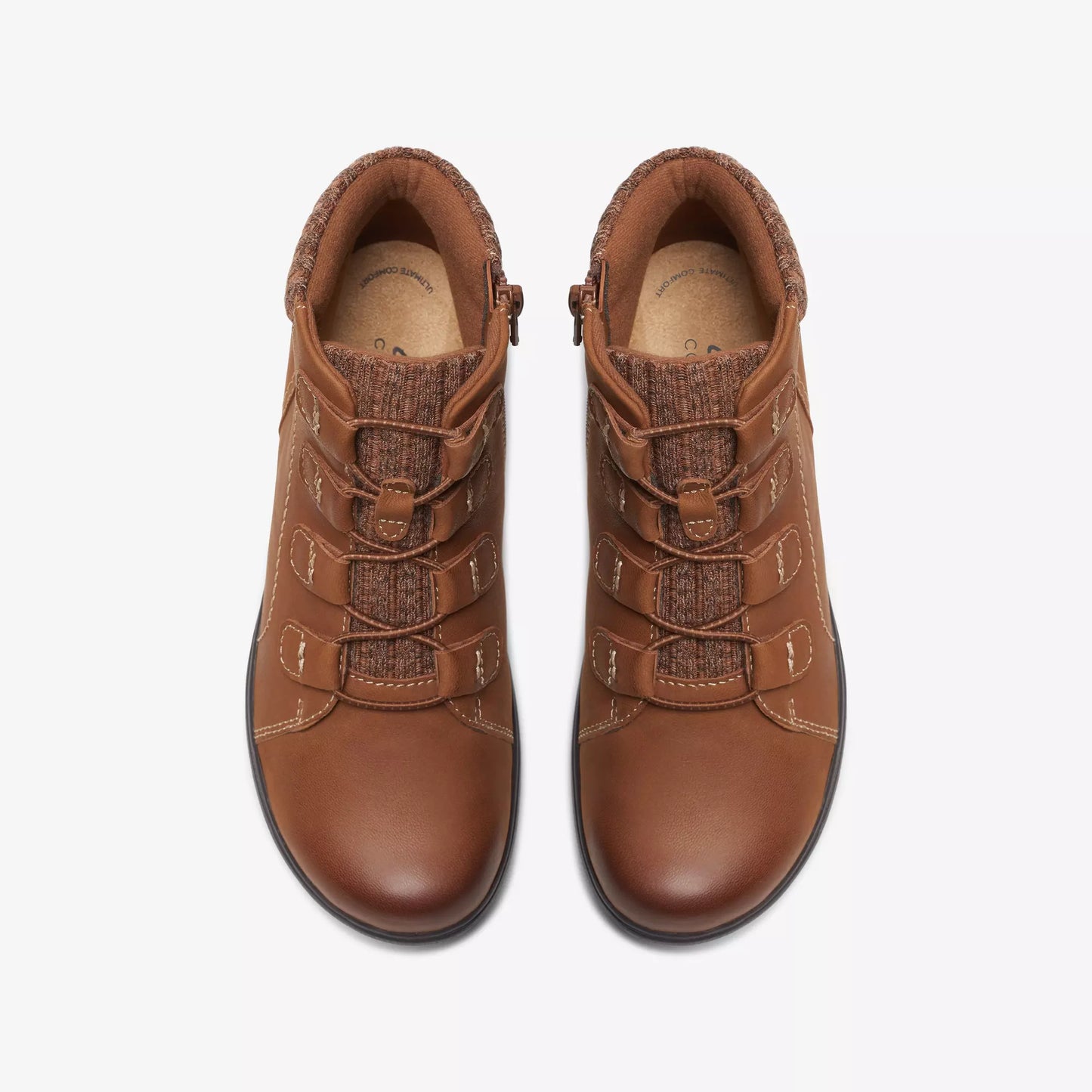 Clarks Women's Carleigh Jade Boots   Dark Tan Nubuck Size 9.5W