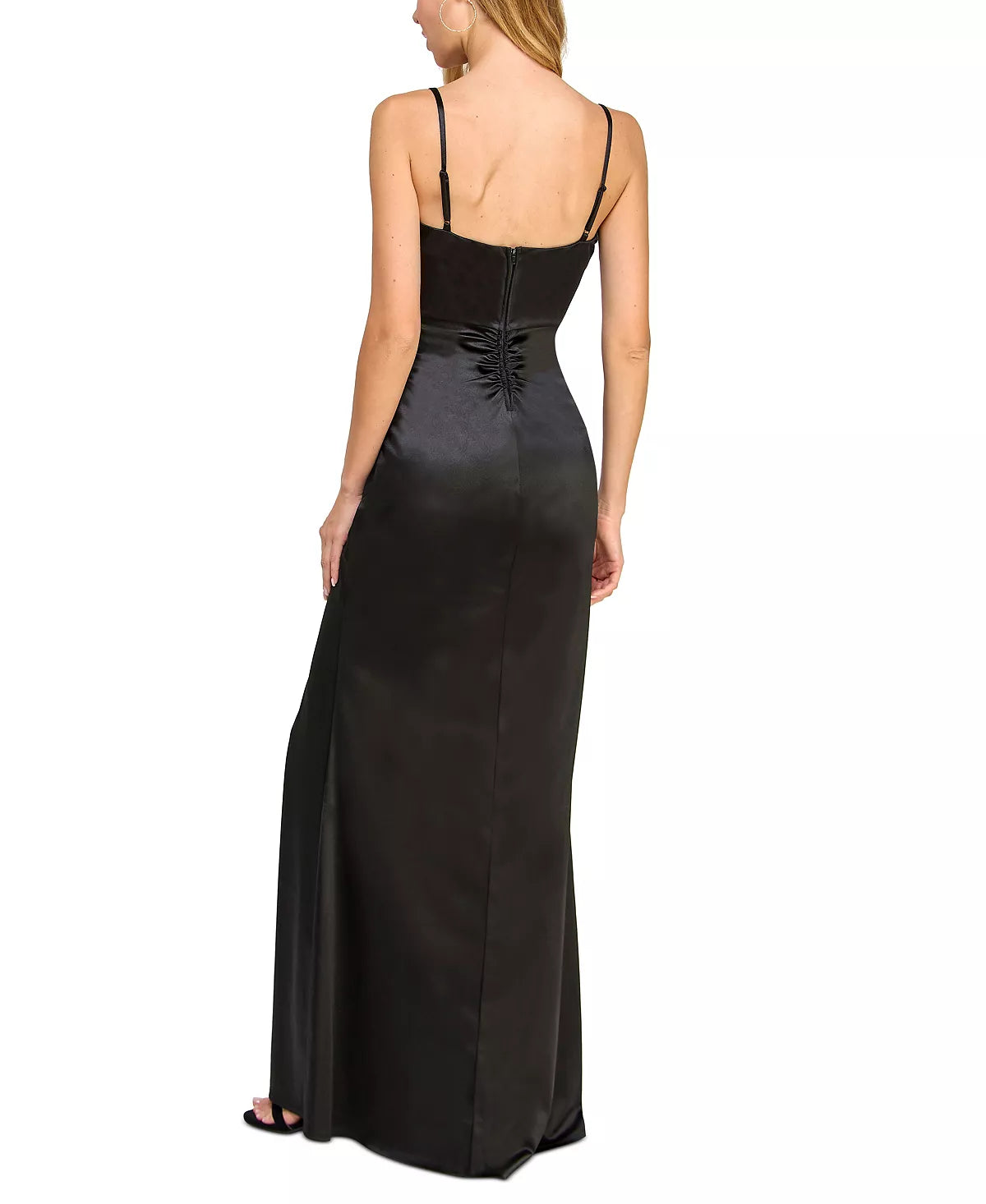 Emerald Sundae Juniors Pleated Gown  Black Size XL Style AGS4310
