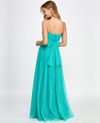 City Studios Juniors Jewel-Strap Glitter-Tulle Dress  Color Seafoam/Silver Size 5/6